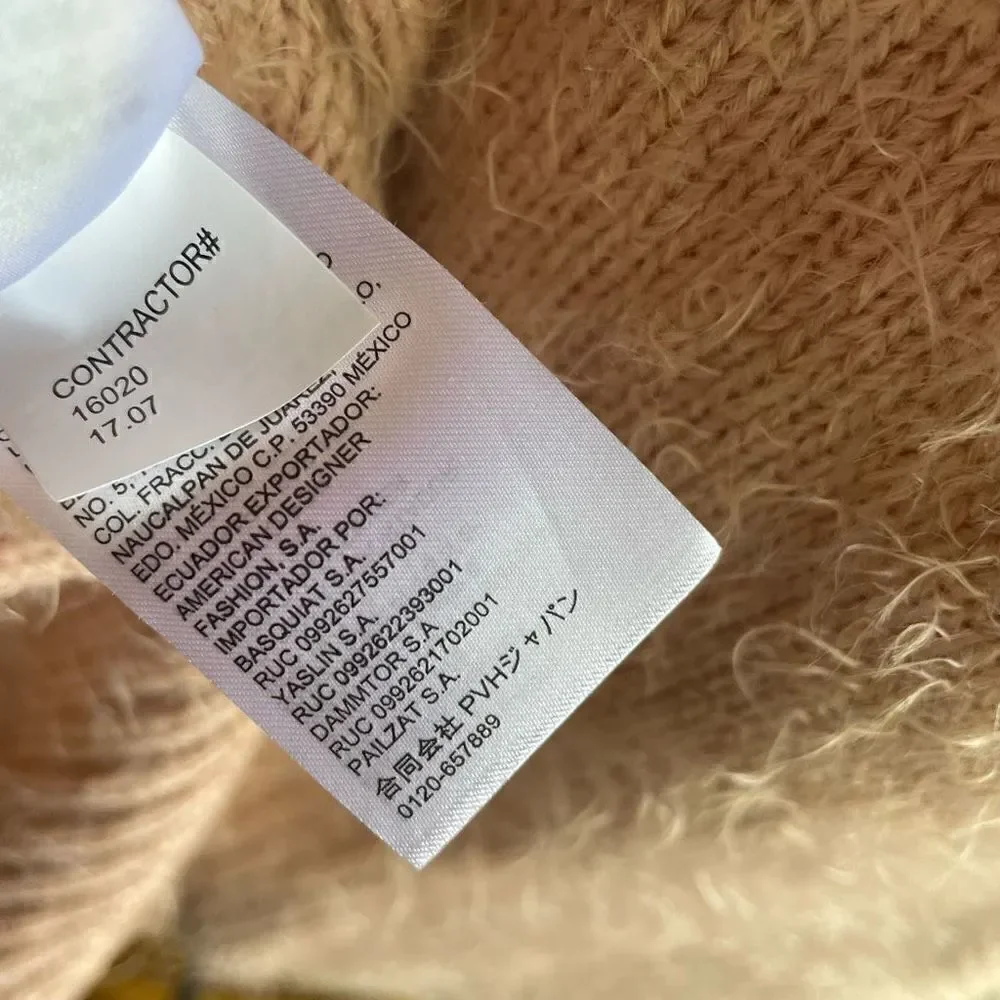 CALVIN KLEIN JEANS | light pink eyelash crewneck sweater XL - Picture 9 of 10